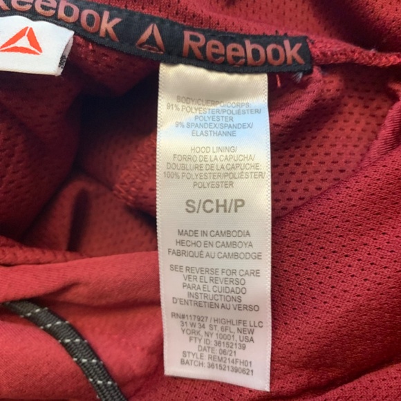 REEBOK Men’s Active mesh pullover/hoodie with pockets and drawstring neck - Picture 8 of 15